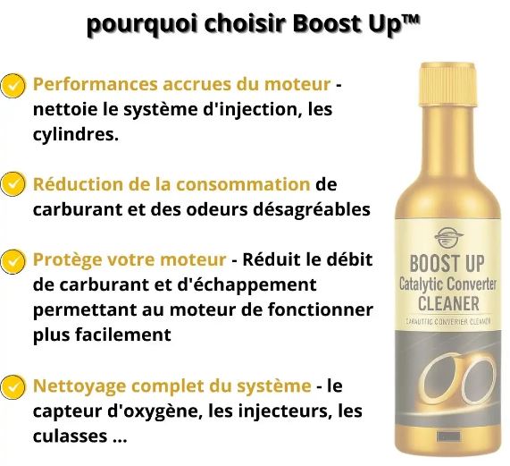 L'économiseur de Carburant Boost Up- Nettoyant pour catalyseur